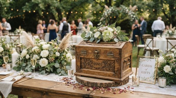 Élevez votre mariage avec une boîte en bois unique et chic
